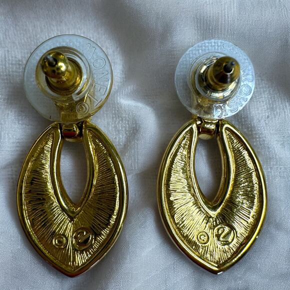 Swarovski Swan Signed Pave Crystal Collar Necklace and Earrings Jewelry Set - Picture 3 of 8